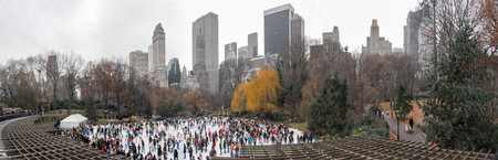 Wollman Rink in the winter Central Park, New York City.のeditorial素材