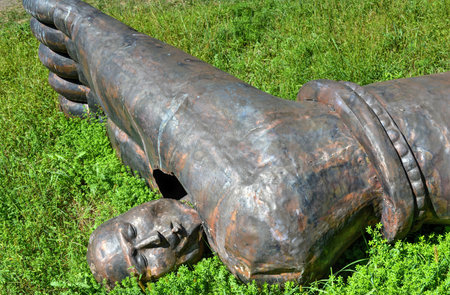 Mountainville, New York - September 14, 2014: Storm King Art Center, where is a collection of more than 100 carefully sited sculptures created by some of the most acclaimed artists of our time, USA.のeditorial素材