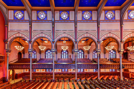 New York City - Oct 11, 2017: Central Synagogue in Midtown Manhattan, New York City. It was built in 1870-72 and was designed by Henry Fernbach in the Moorish Revival style.のeditorial素材