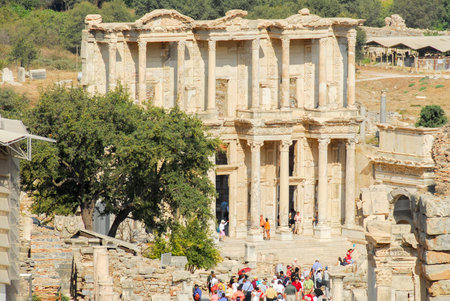 Library of Celsus in the ancient city of Ephesus, Turkey.のeditorial素材