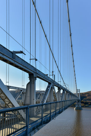 Mid-Hudson Bridge crossing the Hudson River in Poughkeepsie, New Yorkの写真素材