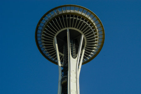 The Space Needle in Seattle, Washington. The Space Needle is an observation tower in Seattle,...