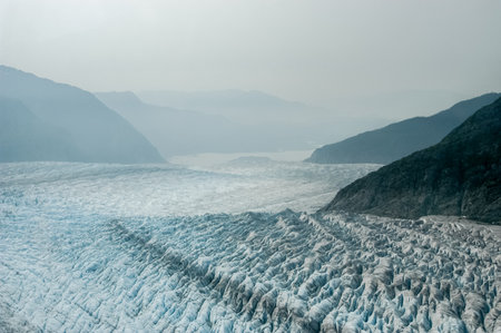 Hubbard Glacier located in eastern Alaska and part of Yukon, Canada, and named after Gardiner...
