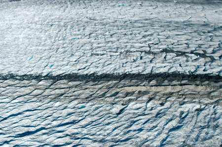 Aerial view of glaciers in Denali National Park, Alaska