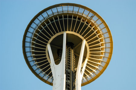 The Space Needle in Seattle, Washington. The Space Needle is an observation tower in Seattle, Washington, a landmark of the Pacific Northwest, and an icon of Seattle.のeditorial素材