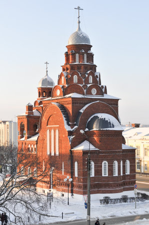 Trinity (Troitskaya) Church in Vladimir, Russia in the winter.のeditorial素材