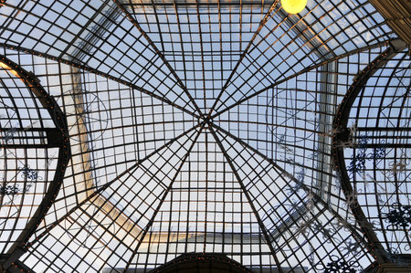 Moscow, Russia - January 3, 2010: Moscow GUM Department store interior, decorated for the holidays in Moscow, Russia.のeditorial素材