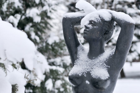 Fallen Monument Park also known as Muzeon Park of Arts with relics of the Soviet Union (USSR).のeditorial素材