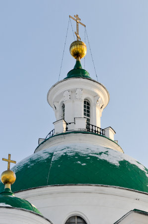 Spaso-Yakovlevsky Monastery on the outskirts of Rostov, Russia, along the Golden Ring. Built in the neoclassical style.の写真素材