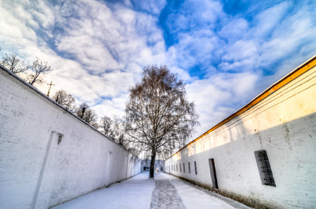 Monastery of Saint Euthymius which was founded in the 14th century. Located along the Golden RIng Route outside Moscow.の写真素材