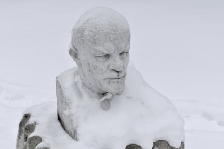 Fallen Monument Park also known as Muzeon Park of Arts with relics of the Soviet Union (USSR).のeditorial素材