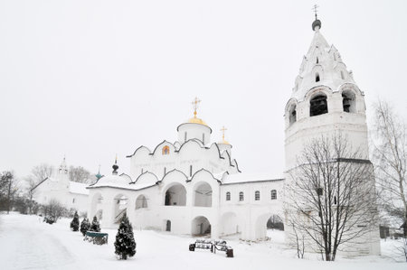 Pokrovsky Monastery in the ancient town of Suzdal in the Golden Ring of Russia.