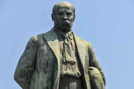 Monument to Taras Shevchenko, the famous Ukrainian poet in Kiev, Ukraine.のeditorial素材