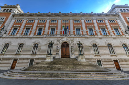 Palazzo Montecitorio is a palace in Rome and the seat of the Italian Chamber of Deputiesのeditorial素材