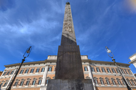 Palazzo Montecitorio is a palace in Rome and the seat of the Italian Chamber of Deputiesのeditorial素材