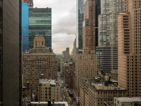 Aerial view of Midtown Manhattan in New York City.の写真素材
