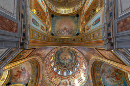 Moscow, Russia - June 26, 2018: Interior of Cathedral of Christ the Savior, a Russian Orthodox...