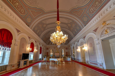Moscow, Russia - June 27, 2018: The Bolshoi Theater, a historic theater in Moscow, Russia which holds ballet and opera performances.のeditorial素材