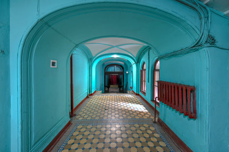 Historic building in the center of Saint Petersburg, Russia.の写真素材