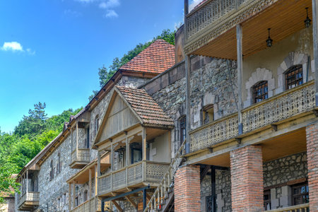 The Sharambeyan street in the center of Dilijan, Armenia, has been preserved and maintained as an...