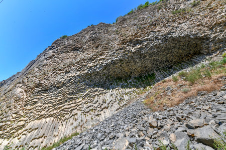Unique geological wonder Symphony of the Stones near Garni, Armeniaの写真素材