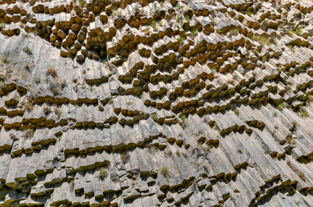 Unique geological wonder Symphony of the Stones near Garni, Armeniaの写真素材