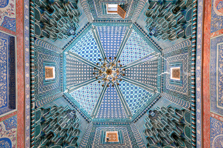 Shah-i-Zinda or Shohizinda (The Living King), a necropolis in Samarkand, Uzbekistan.