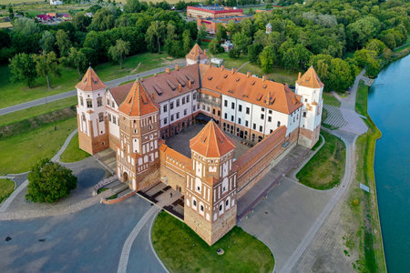 Mir Castle Complex, aÂ UNESCOÂ World Heritage siteÂ inÂ Belarus.のeditorial素材
