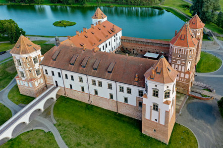 Mir Castle Complex, aÂ UNESCOÂ World Heritage siteÂ inÂ Belarus.のeditorial素材