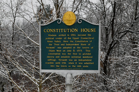 TheÂ Old Constitution HouseÂ is a historic house at 16 North Main Street inÂ Windsor,Â Vermont. It is the birthplace of theÂ Vermont RepublicÂ and theÂ Constitution of the State of Vermont.のeditorial素材