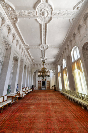 Bukhara, Uzbekistan - July 12, 2019: Sitora-i Mokhi Khosa - the Summer Palace of Bukharan Emirs in Uzbekistan.のeditorial素材