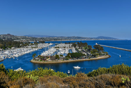 Panoramic view of the yachts in Data Point, California, USA.