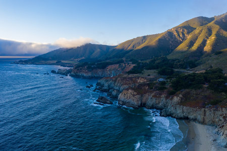 Rocky Creek in California, Big Sur in Monterey County, USAの写真素材