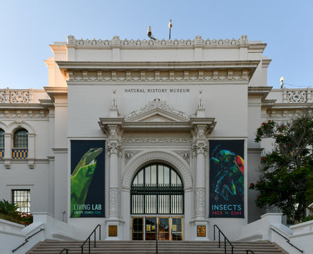 San Diego, California - July 19, 2020: Natural History Museum in the historical Balboa Park in San Diego, California.のeditorial素材