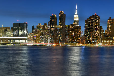 Brooklyn, New York - Apr 8, 2021: Panoramic view of the Gowanus Expressway in Brooklyn, New York.のeditorial素材