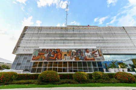 Campeche, Mexico - May 25, 2021: Secretary of Government of the State of Campeche (SEGOB) in Mexico.のeditorial素材