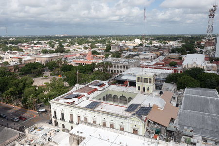 The Palace of Government (Palacio del Gobierno) in the Main Square of Merida, Yucatan, Mexicoのeditorial素材