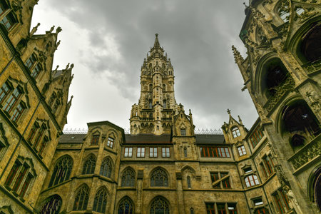 Marienplatz (English: Mary's Square, i.e. St. Mary, Our Lady's Square) is a central square in the city centre of Munich, Germany. It has been the city's main square since 1158.の写真素材