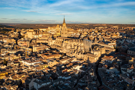Santa Iglesia Catedral Primada de Toledo Roman Catholic church and The Primate Cathedral of Saint Mary in Spain.の写真素材