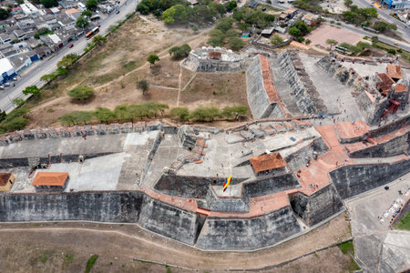 Historic fort and castle Castillo San Felipe de Barajas, Cartagena de Indias, the colombian...
