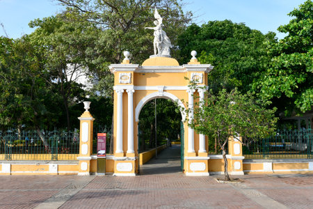 Centennial Park in Cartagena, Colombia. The park commemorates the 100th anniversary of the...