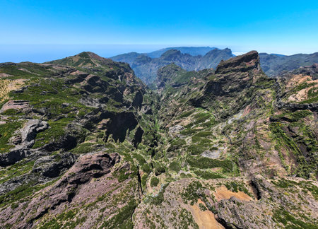 Pico do Arieiro, the 3rd highest mountain of Madeira, Portugal.