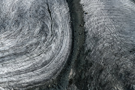 Glaciers and snow along the Swiss Glacier Paradise in Zermatt, Switzerland.の写真素材