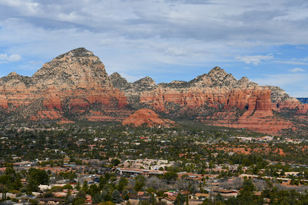 Scenic nature of Sedona, Arizona and the natural rock formations.