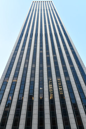 New York City - Jan 1, 2023: The GM Building is a 50-story office tower in New York City. The...