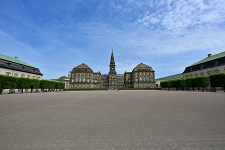 Christiansborg Slot Palace in Copenhagen, Denmark.のeditorial素材
