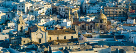 Ostuni Cathedral (Basilica of Santa Maria Assunta), roman catholic cathedral in Ostuni, province of Brindisi, Apulia, Italy.の写真素材