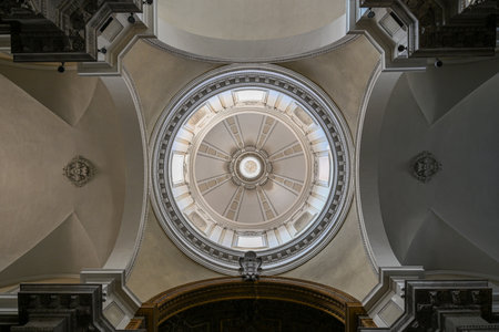 Rome, Italy - Sep 3, 2023: Parish Church of San Giovanni Battista dei Fiorentini in Rome, Italy.の写真素材