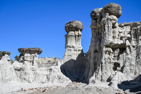 Badlands in Nageezi, New Mexico near Chaco Canyon.の写真素材