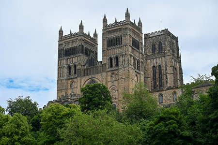Durham Castle in Durham, England, United Kingdom.の写真素材